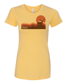 Women's Yellow Sunset Buck Shirt (size: S)