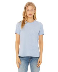 Ladies' Relaxed Heather CVC Short-Sleeve T-Shirt - ATHLETIC HEATHER - S (Color: HTHR PRISM BLUE, size: S)