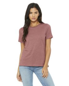 Ladies' Relaxed Heather CVC Short-Sleeve T-Shirt - ATHLETIC HEATHER - S (Color: HEATHER MAUVE, size: 2XL)