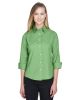 Ladies' Perfect Fit™ 3/4-Sleeve Stretch Poplin Blouse - LIME - S