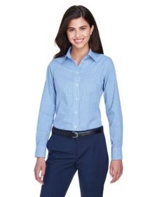 Ladies' Crown Woven Collection™ Gingham Check - SILVER - S (Color: FRENCH BLUE, size: M)