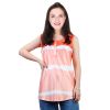Women Tie-dye Sleeveless Tank Tops Summer Loose T Shirts Tops Button Down Shirts Vest Blouse Plus Size
