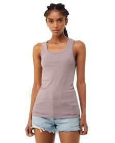 Bella + Canvas 1081 Ladies' Micro Ribbed Tank (Color: HTHR PINK GRAVEL, size: 2XL)
