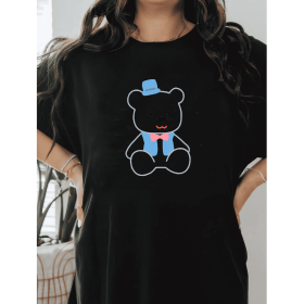 Casual Women's Cotton T-Shirt with Bow Detail - Trendy and Comfortable for Every Season (Style: 6)