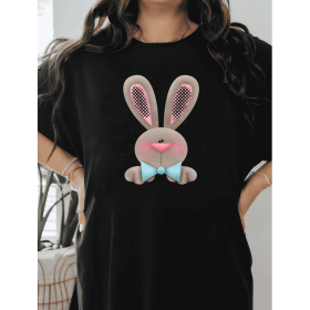 Casual Women's Cotton T-Shirt with Bow Detail - Trendy and Comfortable for Every Season (Style: 39)