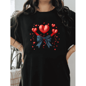 Casual Women's Cotton T-Shirt with Bow Detail - Trendy and Comfortable for Every Season (Style: 51)