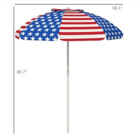 Ventilated And Foldable Beach Travel Umbrella (Color: Blue)
